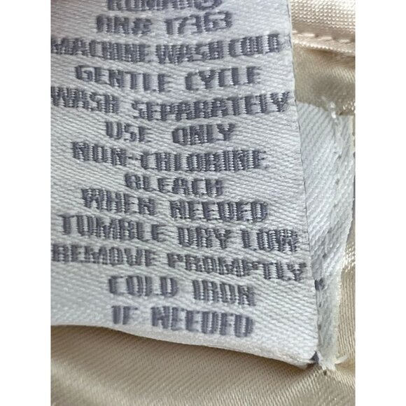 Aria Two Piece Set Ivory Embroidered Women's Long Sleeve Top Pajama Pants XL - Picture 5 of 10